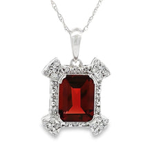 Load image into Gallery viewer, 1.87ct Garnet Diamond Fashion Pendants 10KT White Gold
