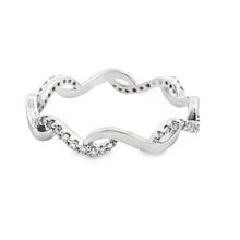 Load image into Gallery viewer, .17ct Diamond Wedding Band Ring 14KT White Gold
