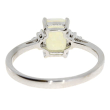 Load image into Gallery viewer, Genuine .02ct Opal Diamond Ring 10KT White Gold
