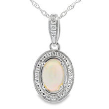 Load image into Gallery viewer, .04ct Opal Diamond Fashion Pendants 10KT White Gold
