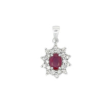 Load image into Gallery viewer, 1.65ct Ruby Diamond Fashion Pendants 14KT White Gold

