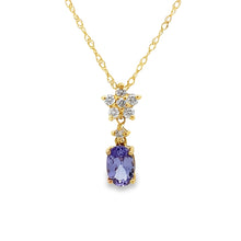 Load image into Gallery viewer, Tanzanite Diamond Fashion Pendants 14KT Yellow Gold
