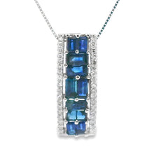 Load image into Gallery viewer, Sapphire Diamond Fashion Pendants 14KT White Gold
