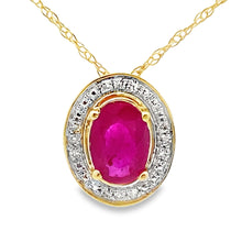 Load image into Gallery viewer, .63ct Ruby Diamond Fashion Pendants 10KT Yellow Gold
