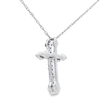 Load image into Gallery viewer, .16ct Diamond Cross Religious Pendant 14KT White Gold
