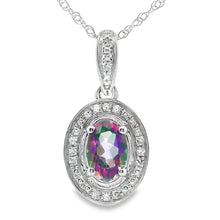 Load image into Gallery viewer, Mystic Fire Topaz Fashion Pendants 10KT White Gold
