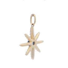 Load image into Gallery viewer, Genuine Created Sapphire Star Pnd 10KT Yellow Gold
