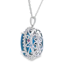 Load image into Gallery viewer, London Blue Topaz Fashion Pendants 14KT White Gold
