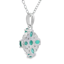 Load image into Gallery viewer, 1.09ct Emerald Zircon Fashion Pendants Sterling Silver
