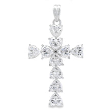Load image into Gallery viewer, Moissanite Cross Religious Pendant Sterling Silver
