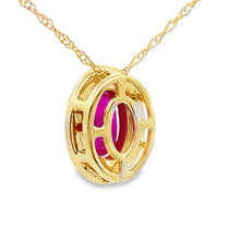 Load image into Gallery viewer, .63ct Ruby Diamond Fashion Pendants 10KT Yellow Gold
