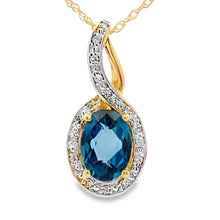 Load image into Gallery viewer, London Blue Topaz Fashion Pendants 10KT Yellow Gold
