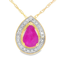 Load image into Gallery viewer, .53ct Ruby Diamond Fashion Pendants 10KT Yellow Gold
