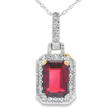 Load image into Gallery viewer, 1.31ct Garnet Diamond Fashion Pendants 10KT White Gold
