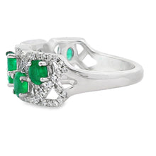 Load image into Gallery viewer, 1.82ct Emerald Zircon Ring Sterling Silver
