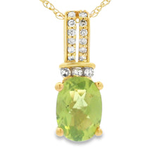 Load image into Gallery viewer, .37ct Peridot Diamond Fashion Pendants 10KT Yellow Gold
