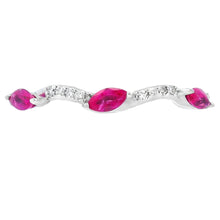 Load image into Gallery viewer, .21ct Ruby Diamond stackable band set 14KT White Gold
