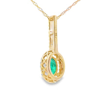 Load image into Gallery viewer, .46ct Emerald Diamond Fashion Pendants 10KT Yellow Gold

