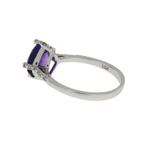 Load image into Gallery viewer, 1.25ct Amethyst Diamond Ring 10KT White Gold
