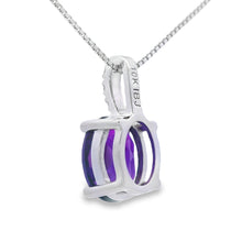 Load image into Gallery viewer, Amethyst Diamond Fashion Pendants 10KT White Gold
