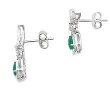 Load image into Gallery viewer, Chalcedony Diamond Dangle Earrings 10KT White Gold
