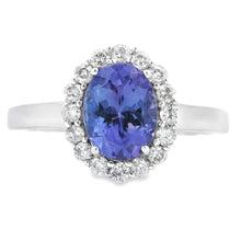 Load image into Gallery viewer, 1.55ct Tanzanite Diamond Ring 14KT White Gold
