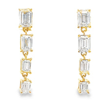 Load image into Gallery viewer, Lab Grown Diamond Dangle Earrings 14KT Yellow Gold
