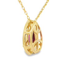Load image into Gallery viewer, .52ct Garnet Diamond Fashion Pendants 10KT Yellow Gold
