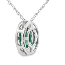 Load image into Gallery viewer, .46ct Emerald Diamond Fashion Pendants 10KT White Gold
