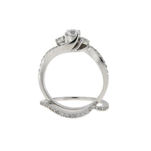Load image into Gallery viewer, .70ct Diamond Engagement Ring Set 14KT White Gold
