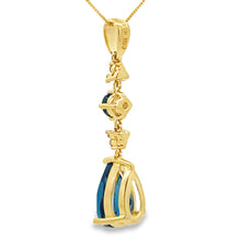 Load image into Gallery viewer, London Blue Topaz Fashion Pendants 10KT Yellow Gold
