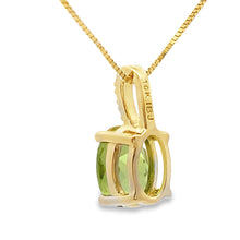 Load image into Gallery viewer, Peridot Diamond Fashion Pendants 10KT Yellow Gold
