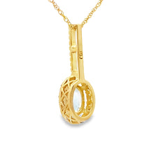 Load image into Gallery viewer, Aquamarine Diamond Fashion Pendants 10KT Yellow Gold
