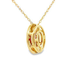 Load image into Gallery viewer, .52ct Garnet Diamond Fashion Pendants 10KT Yellow Gold
