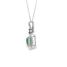 Load image into Gallery viewer, .57ct Emerald Diamond Fashion Pendants 14KT White Gold
