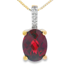 Load image into Gallery viewer, 1.34ct Garnet Diamond Fashion Pendants 10KT Yellow Gold
