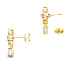 Load image into Gallery viewer, Lab Grown Diamond Dangle Earrings 14KT Yellow Gold
