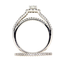 Load image into Gallery viewer, 1.00ct Diamond Engagement Ring Set 14KT White Gold
