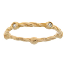 Load image into Gallery viewer, .07ct Diamond stackable band set Sterling Silver
