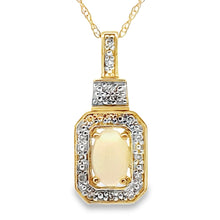 Load image into Gallery viewer, .06ct Opal Diamond Fashion Pendants 10KT Yellow Gold
