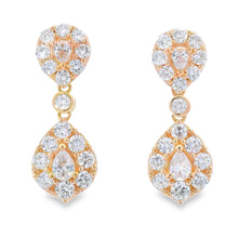 Load image into Gallery viewer, Lab Grown Diamond Dangle Earrings 14KT Yellow Gold
