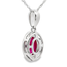 Load image into Gallery viewer, .70ct Ruby Diamond Fashion Pendants 10KT White Gold
