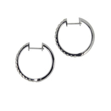 Load image into Gallery viewer, Genuine .51ct Diamond Hoop Earrings 14KT White Gold
