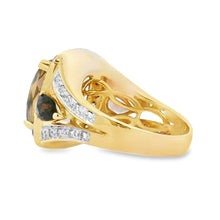 Load image into Gallery viewer, Natural .50ct Quartz Diamond Ring 14KT Yellow Gold
