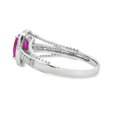 Load image into Gallery viewer, 1.35ct Ruby Diamond Ring 14KT White Gold
