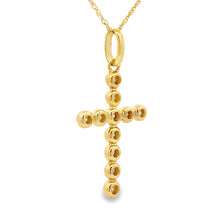 Load image into Gallery viewer, .20ct Diamond Cross Religious Pendant 14KT Yellow Gold
