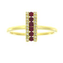 Load image into Gallery viewer, Natural .30ct Ruby Diamond Ring 14KT Yellow Gold
