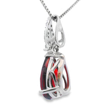 Load image into Gallery viewer, 1.38ct Garnet Diamond Fashion Pendants 10KT White Gold
