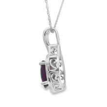 Load image into Gallery viewer, 1.61ct Garnet Diamond Fashion Pendants 14KT White Gold

