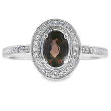 Load image into Gallery viewer, .42ct Quartz Diamond Ring 10KT White Gold
